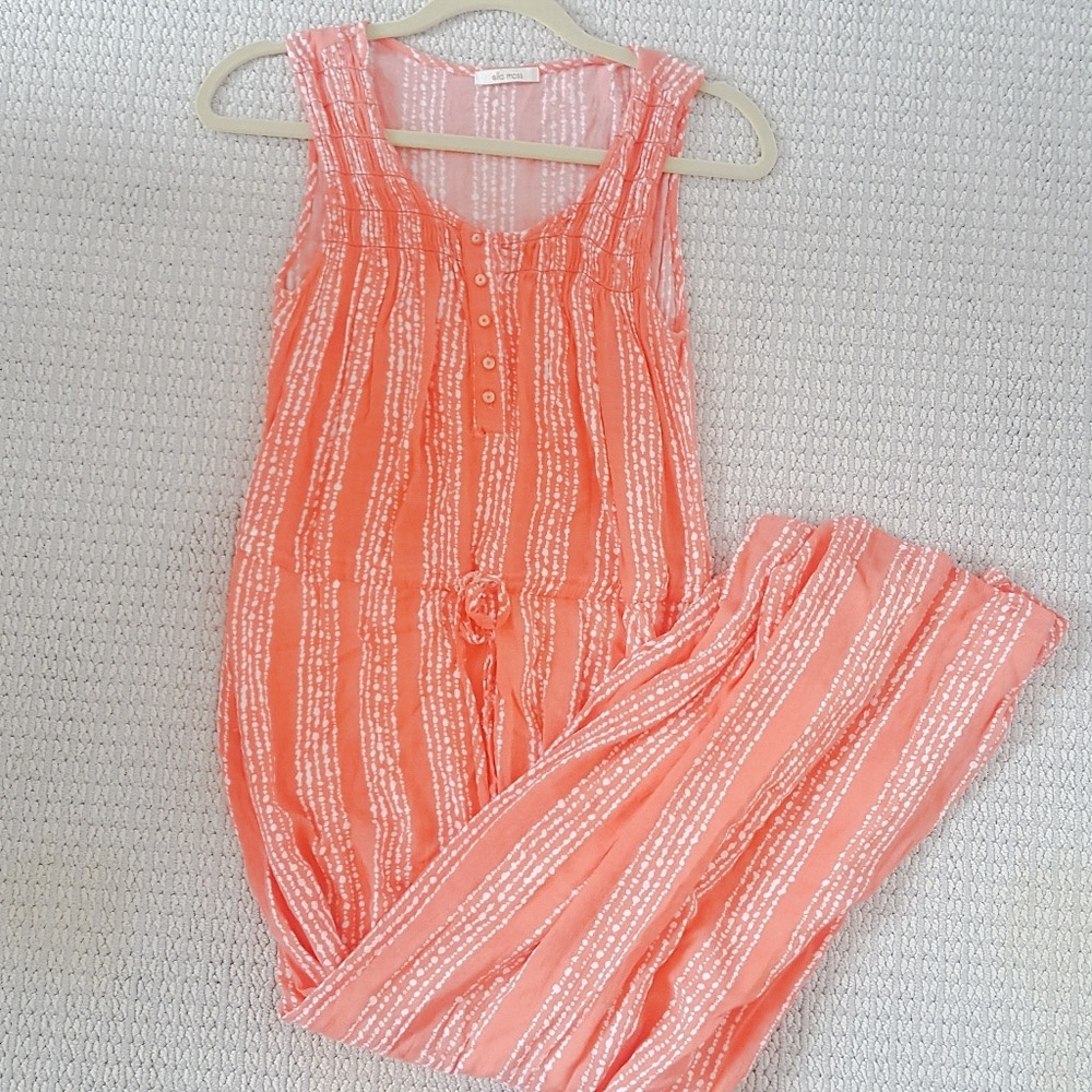 Ella Moss Coral White Maxi Dress